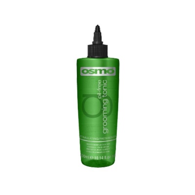 Frasco verde Osmo grooming tonic com tampa preta