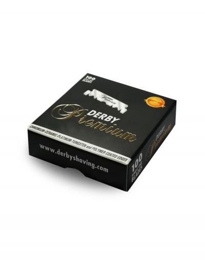 Caixa preta de lâminas de barbear Derby Premium
