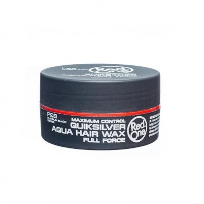 Frasco preto de cera para cabelo Red One Quiksilver Aqua Hair Wax Full Force