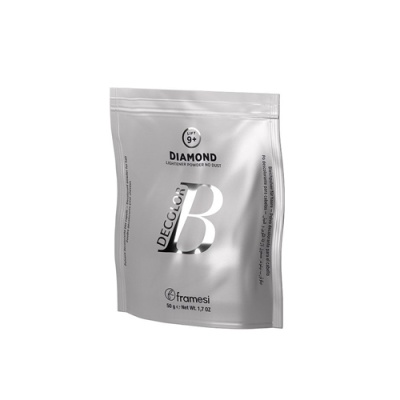 Embalagem prateada de produto em pó para clareamento capilar Framesi