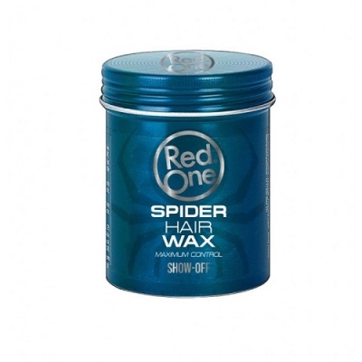 Frasco azul metálico de cera para cabelo Red One Spider Hair Wax