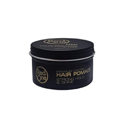 Pomada para cabelo Red One em embalagem preta com letras douradas
