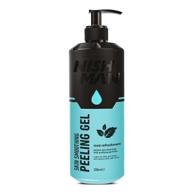 Frasco de peeling gel refrescante de menta Nish Man 200ml