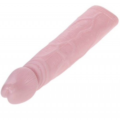 Objeto anatômico feminino rosa claro texturizado sobre fundo branco