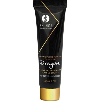 Tube preto com tampa dourada de creme Dragon da Shunga Erotic Art