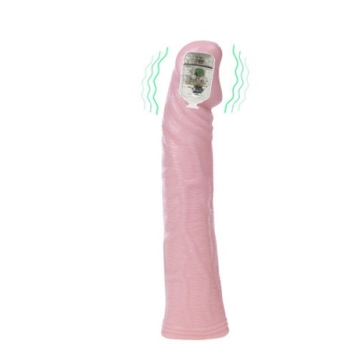Capa para dedo rosa claro com dispositivo vibratório na ponta