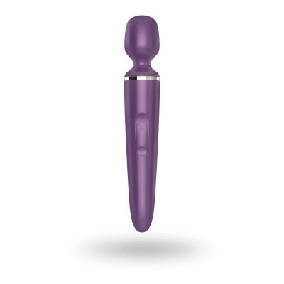 Vibrador roxo com botão deslizante e ponte arredondada