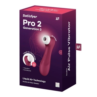 Embalagem de vibrador Satisfyer Pro 2 Generation 3 bordô