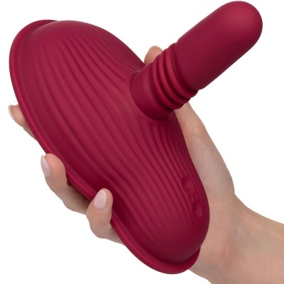 Produto sensual de silicone vinho com textura e componente cilíndrico