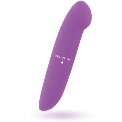 Vibrador roxo de silicone com controlo ON/OFF