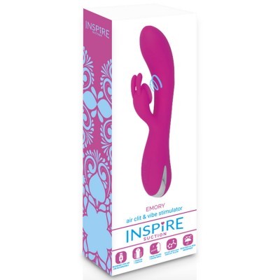 Produto erótico Inspire Suction Emory rosa com embalagem branca e azul