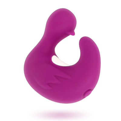Produto em silicone cor-de-rosa em forma de pato