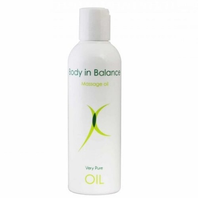 Frasco branco de óleo de massagem Body in Balance