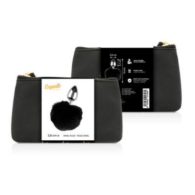 Duas bolsas pretas com plugs anais com algas pretas