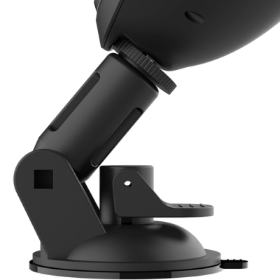 Suporte de montagem de câmera preto com ventosa e parafuso de ajuste