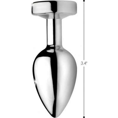 Plugue metálico cromado com base plana e forma cónica