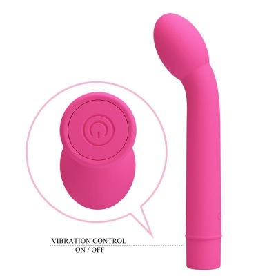 vibrador cor-de-rosa com botão de controlo de vibração