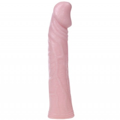 Produto de silicone cor de pele com textura anatómica em fundo branco
