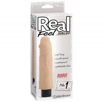 Embalagem de vibrador Real Feel cor de pele com várias características