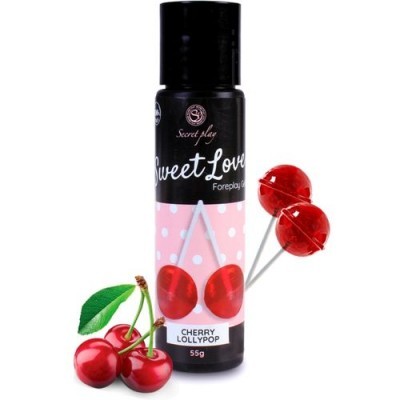 Frasco Sweet Love Cherry Lollypop com cerejas e pirulitos
