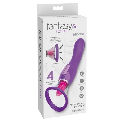 Embalagem de produto sensual roxo fantasy For Her em silicone com 4 motores