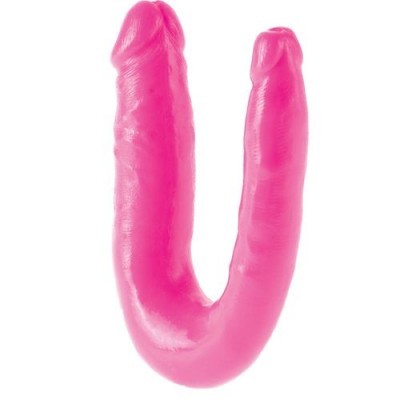 Produto rosa em forma de dupla estrutura alongada e flexível