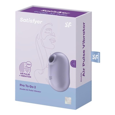 Embalagem de vibrador duplo Air Pulse roxo da marca Satisfyer