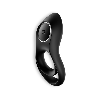 Anel de silicone preto com botão de ligar circular