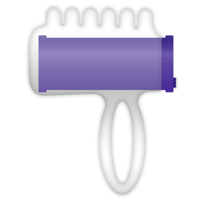 Rolo adesivo roxo com pega branca para remover pêlos.