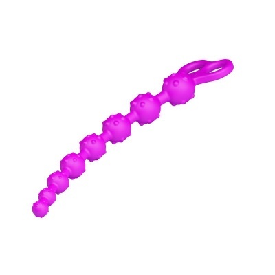 Conjunto de contas cor-de-rosa com argolas na extremidade