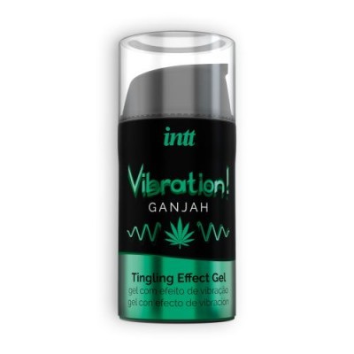 Gel Vibration! GANJAH em embalagem preta com tampa transparente