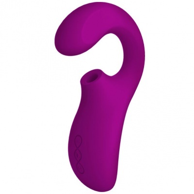 Vibrador de silicone roxo com formato curvo e superfície lisa