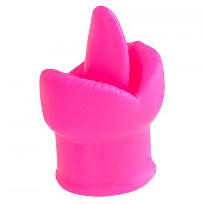 Produto inflável cor-de-rosa com forma irregular e base cilíndrica