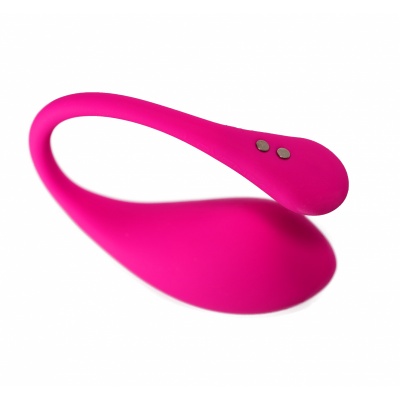 Produto em silicone cor-de-rosa com design curvo e ímanes metálicos.