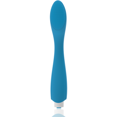 Escova de silicone azul para cuidados de pele