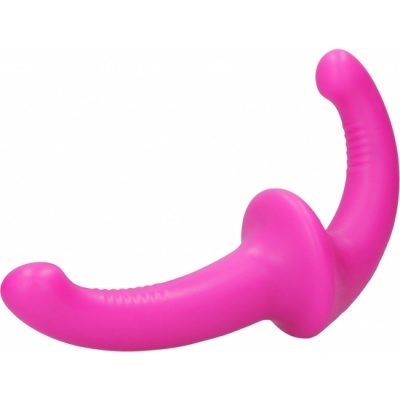 produto em silicone cor de rosa sobre fundo branco