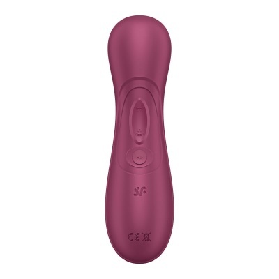 Vibrador vinho com botões e símbolos CE