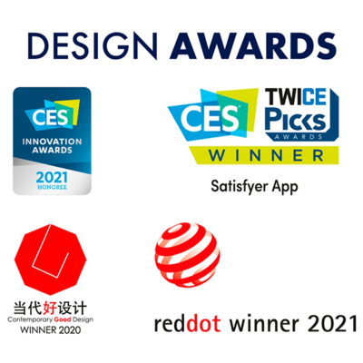 Prémios de design CES, Contemporary Good Design e Red Dot para a aplicação Satisfyer
