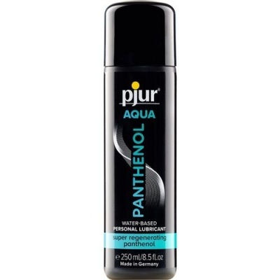 Frasco preto de lubrificante pessoal pjur AQUA PANTHENOL