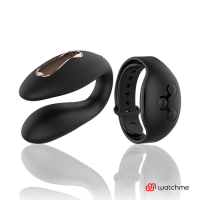 Dispositivo preto em silicone com design ergonómico e bracelete