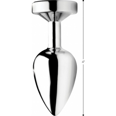 Produto metálico cónico prateado com base circular