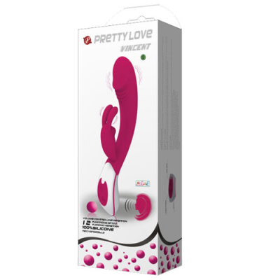 Embalagem do vibrador Pretty Love Vincent rosa e branco