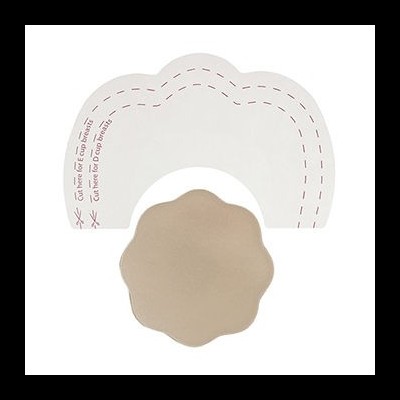 Base bege com bordas onduladas e tira de papel branco com texto 'Cut Here For Eco-Dipfoil'
