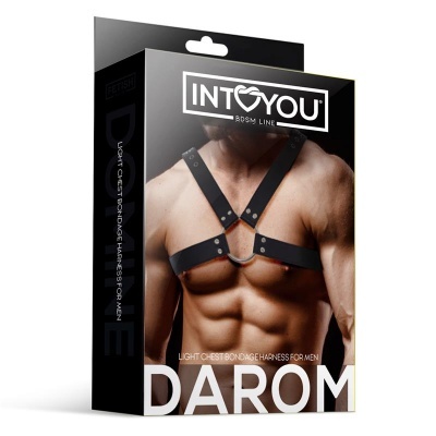 Embalaem de arnês de peito preto para homens, marca INTOYOU, modelo DAROM