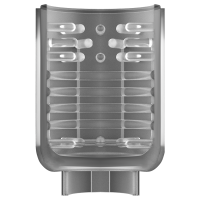 Acessório transparente para aparador de cabelo com dentes arredondados