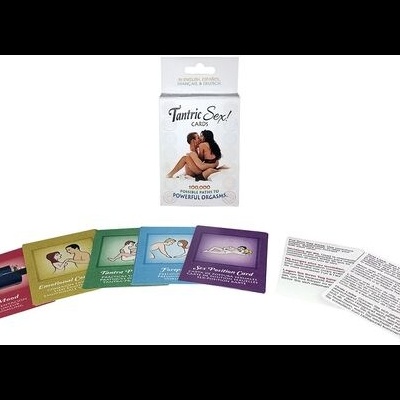 Jogo de cartas Tantric Sex com caixa e cartas coloridas