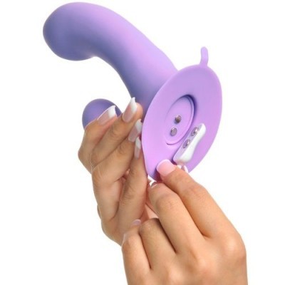 Vibrador lilás de silicone com fecho magnético para carregamento