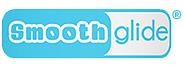 Logótipo da marca Smooth glide azul claro e branco
