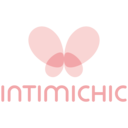 Logotipo Intimichic com borboleta rosa e texto