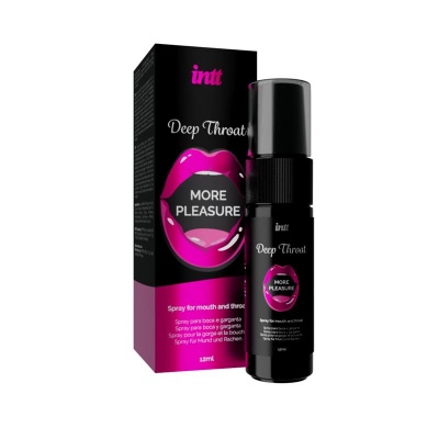 Produto frasco spray preto com embalagem preta e rosa com boca desenhada